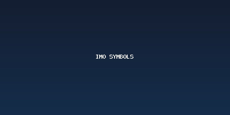 Fungsi Utama IMO symbols dalam Operasional Kapal