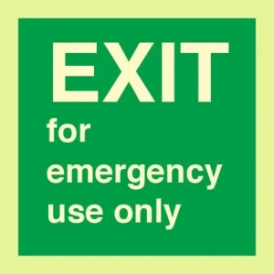 IMPA 33.4424 Exit for emergency use only