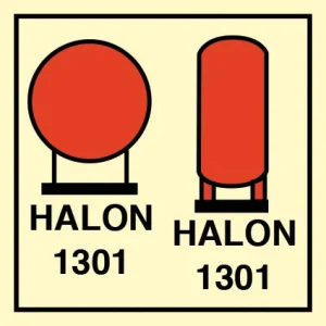 IMPA 33.6050 Halon 1301 bottles placed in protected area
